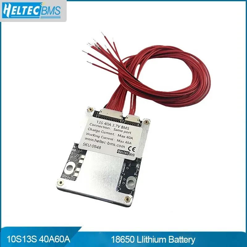 Heltecbms 36v 48v bms 10-14s 30a 40a 60a 11s 13s 12s bms lithium ion/lipo 18650/21700 battery protetcion board/800w/1200w below