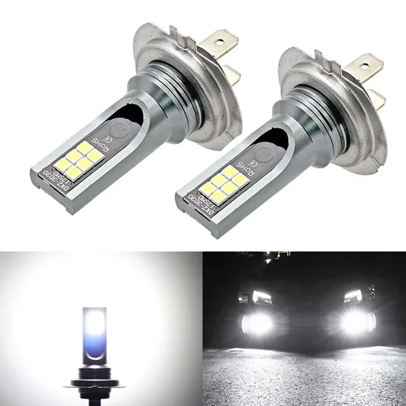 

H7 LED Headlight Bulbs 55W Super Bright 6000K White High Power Car Fog Light Kit for Vehicles Auto DRL