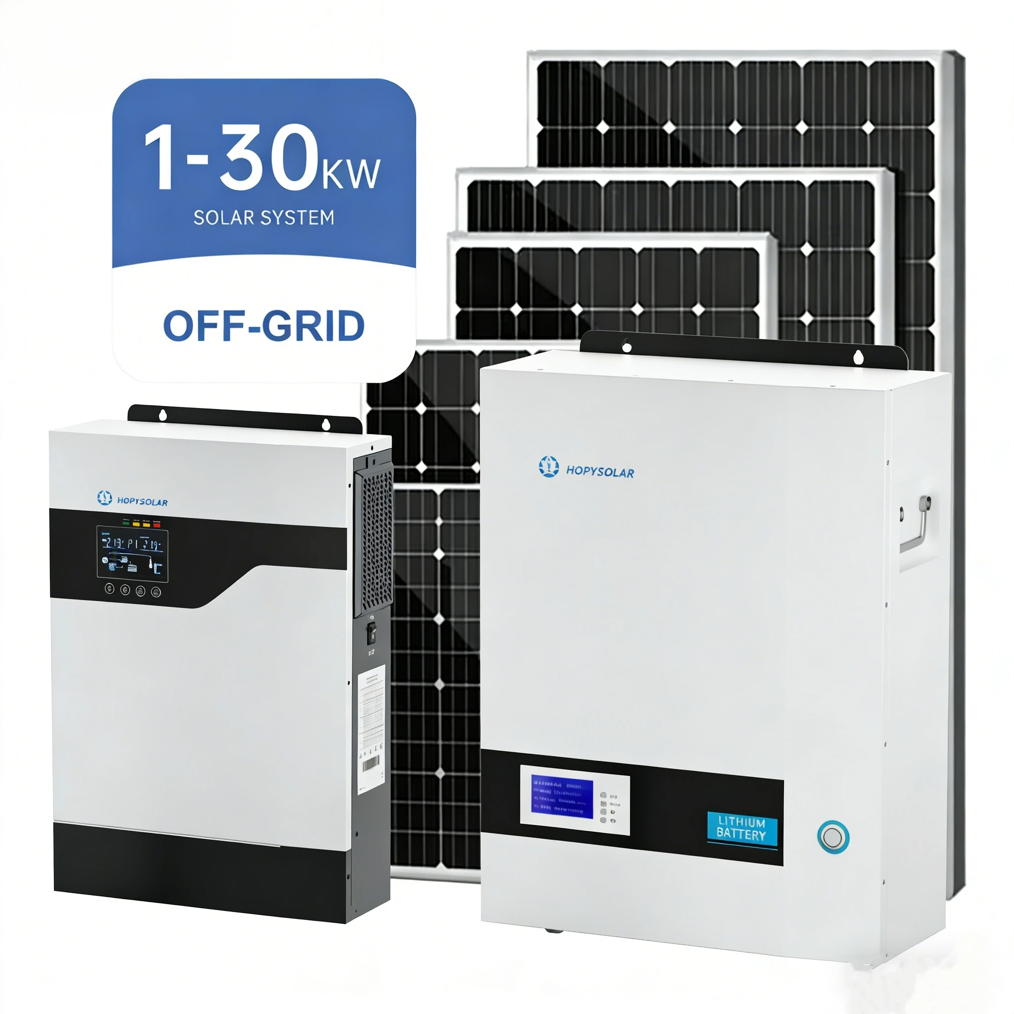 

20KW Off-Grid Monocrystalline Silicon Lithium Ion MPPT Solar Power System with Inverter for Commercial Use