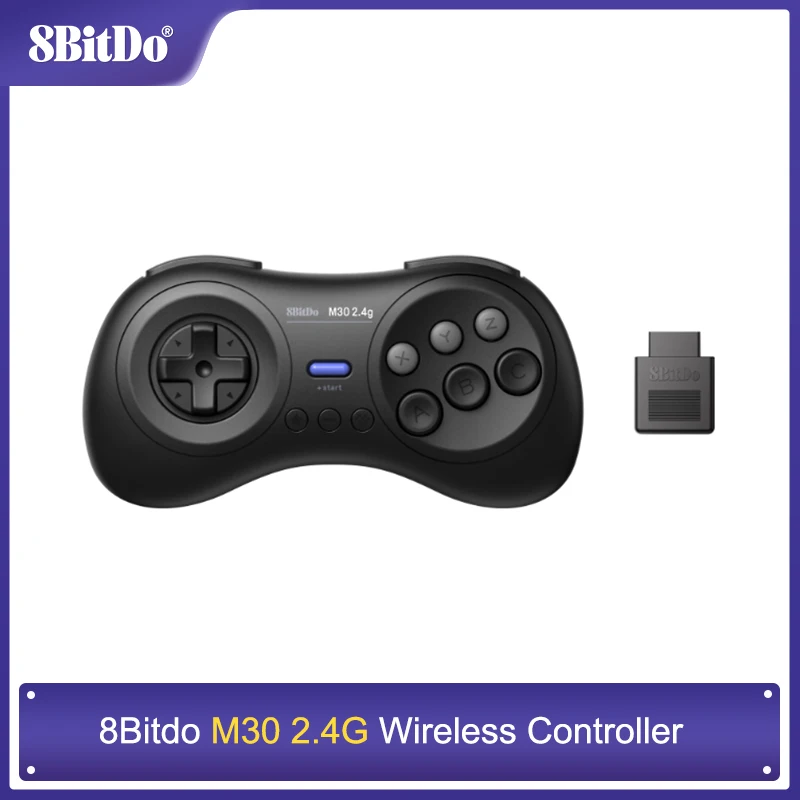 

8BitDo M30 2.4G Wireless Gamepad for Sega Genesis and Sega Mega Drive - Compatible with Original Hardware