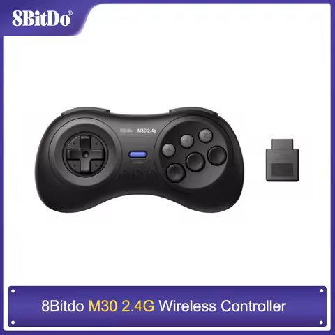8BitDo M30 2.4G Wireless Gamepad for Sega Genesis and Sega Mega Drive - Compatible with Original Hardware