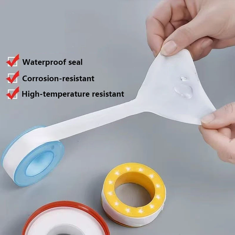 5/10/15M PTFE Water Pipe Tape Oil-free Belt Sealing Band Pneumatic Fitting Thread Seal Tape Home Improvement Practical Plumbing