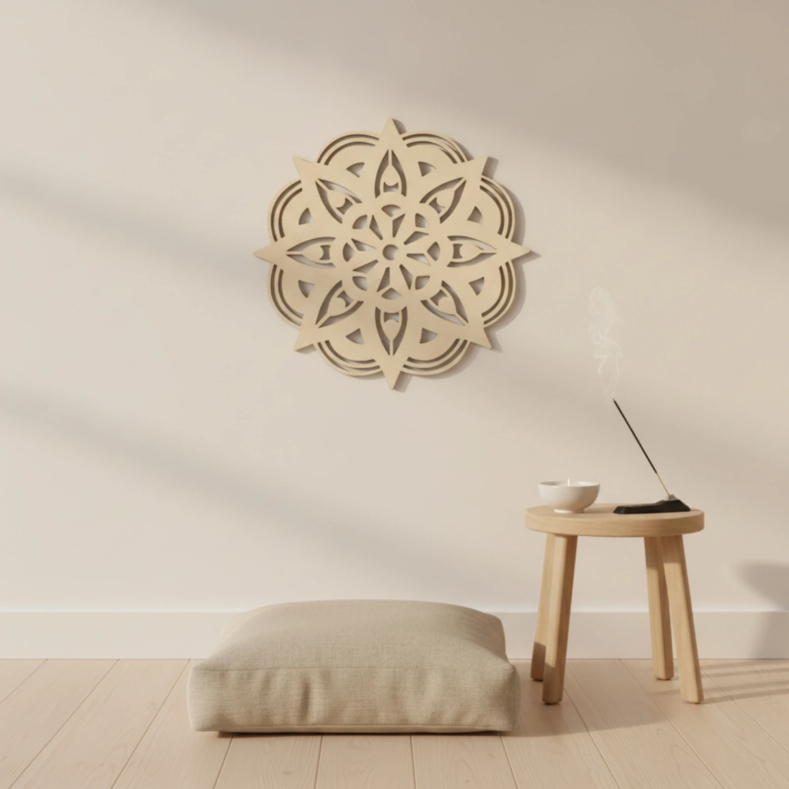 Mandala Wall Decor Floral Mandala Wall Art Multi-Layer Spiritual for Mindfulness Room, Bedroom