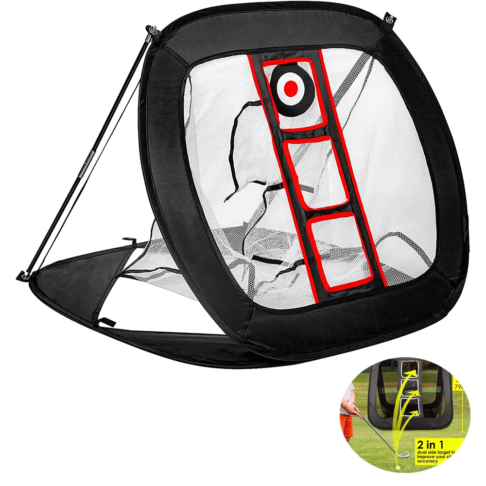 Pop Up Golf Chipping Net Indoor Outdoor składane akcesoria cel gry w golfa-dla dokładności i praktyki Swing