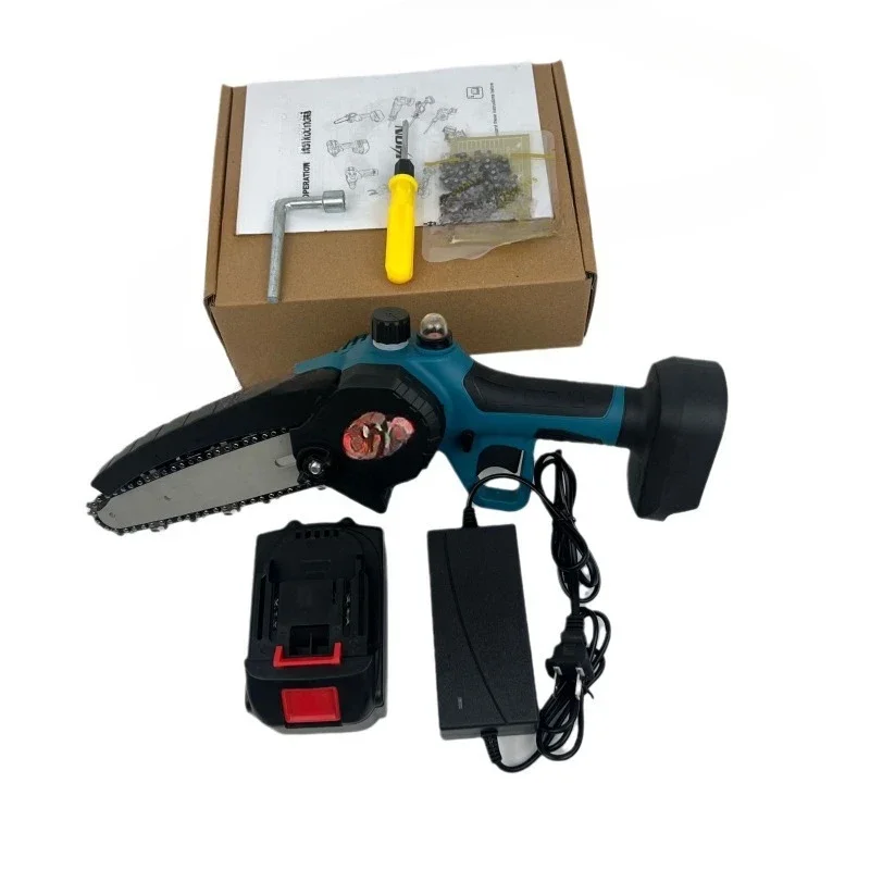 

Electric Chain Saw 6 Inch with Oil Pot Mini Saw Lithium Electric Chainsaw Rechargeable Small Electric Saw