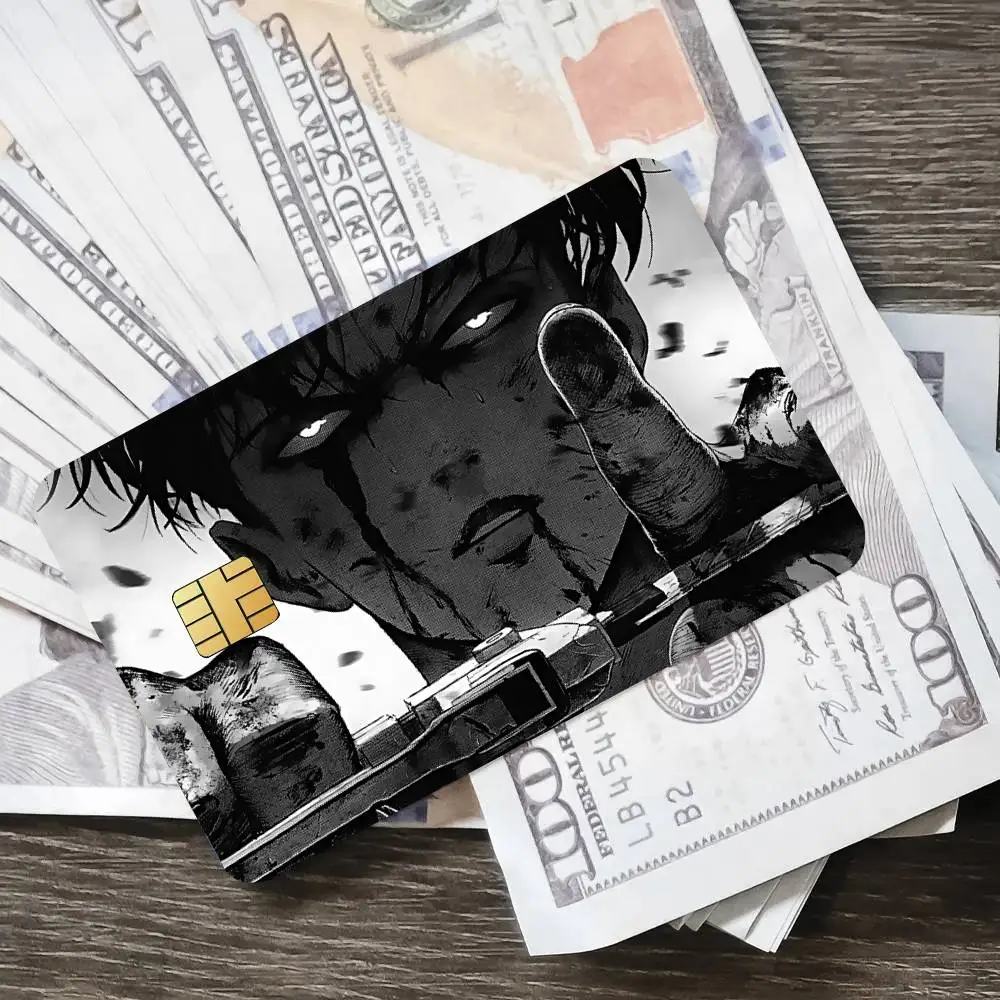 أنيمي A-الهجوم على تيتان ليفي المشارك الائتمان الجلد غطاء بطاقة ملصقات 4 قطعة فيلم حافلة تمرير الجبهة الديكور البنك الخصم مقاوم للماء #3