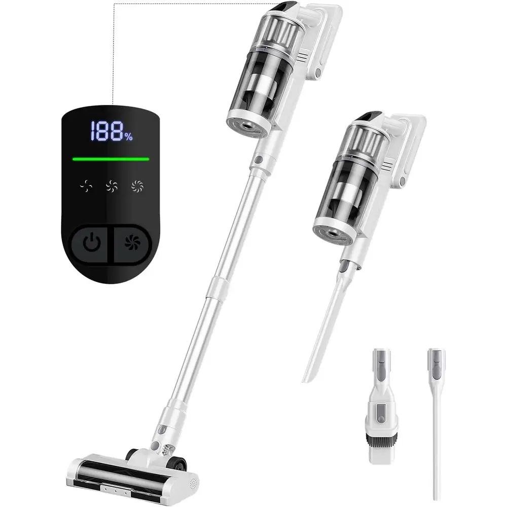 

Vacuum Cleaners 45KPA 550W Stick Handheld Portable 60 Mins Runtime Rechargeable Battery Pet Hair Hardwood Floor Vac, Household L