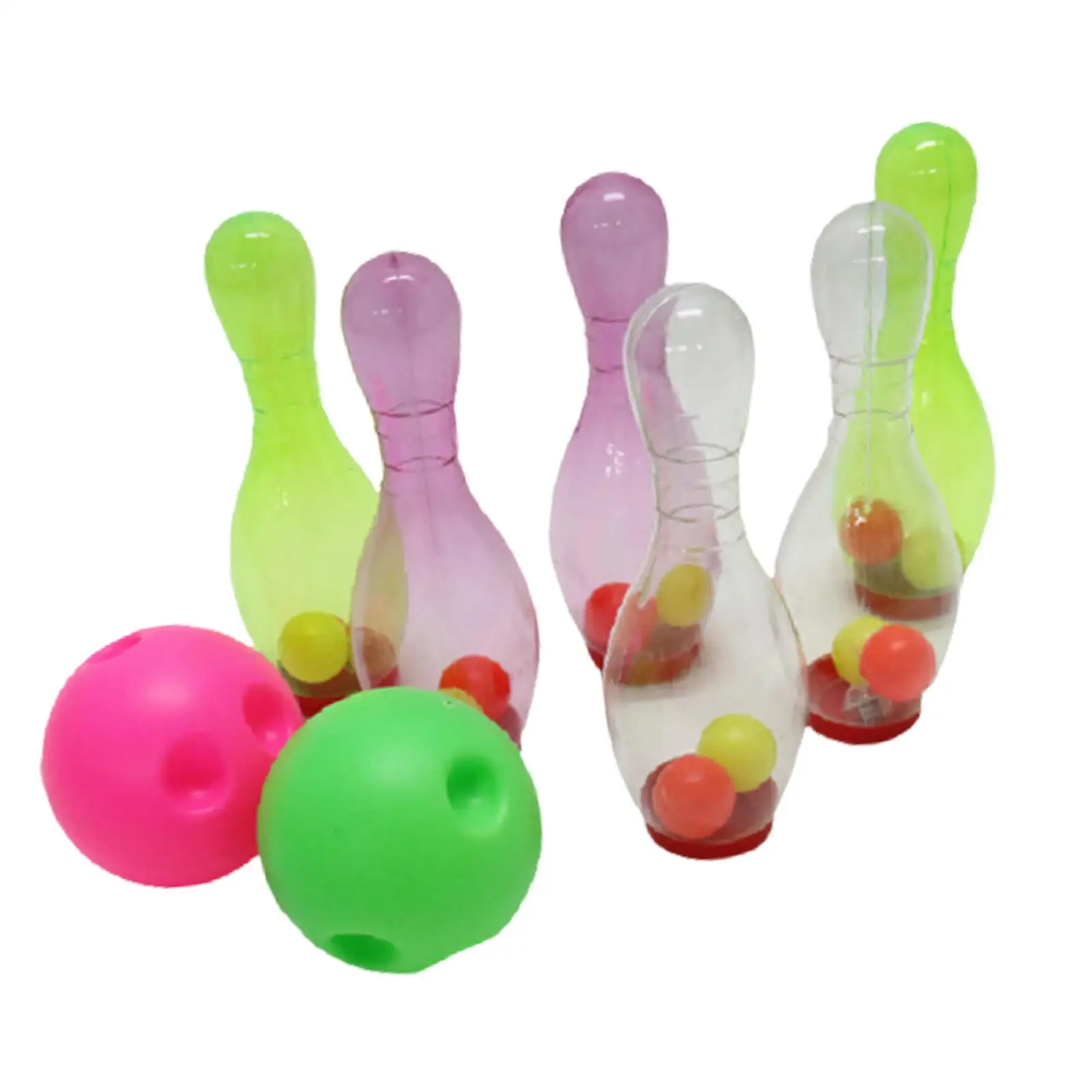 LED Bowling Set Light up coordinazione occhio mano intrattenimento sportivo per bambini LED birilli da Bowling per bambini giochi all'aperto al coperto bambino