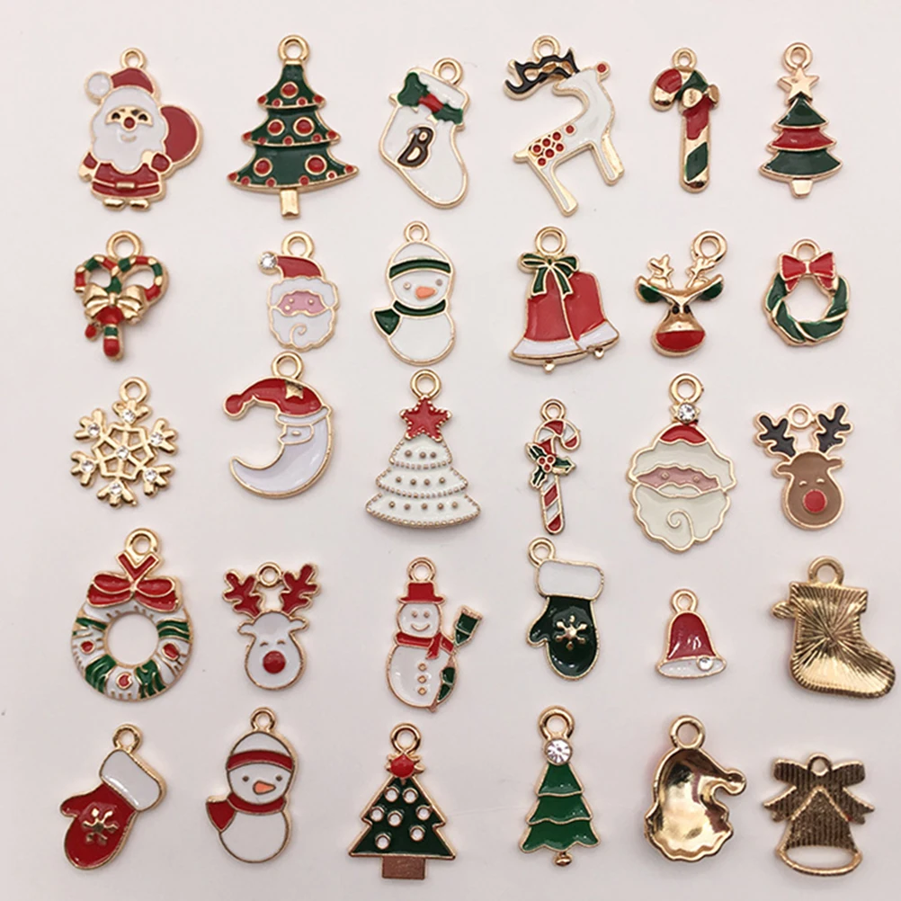 

60 Pcs Charms for Necklaces Jewelry Accessories Jewellery Making Pendants Christmas Decor