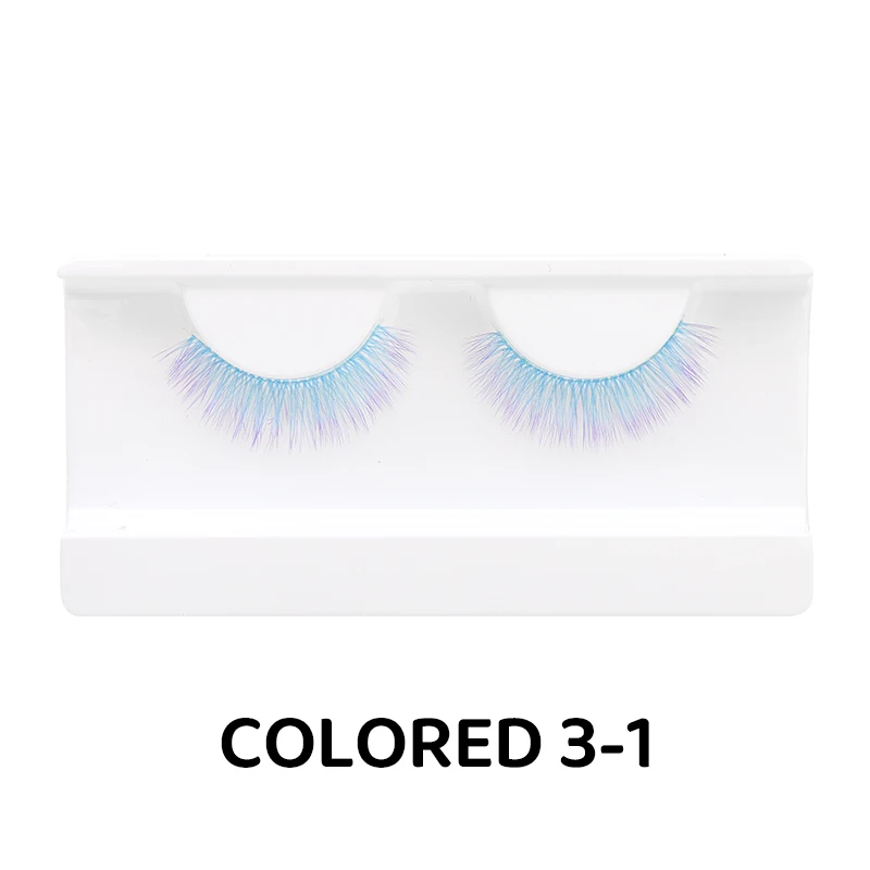 DINGSEN 1/5/10 Paar Bunte Flauschige Streifen-Wimpern Natürliche Weiche Wimpern Wispy Falsche Wimpern 3D Lockige Wimpern für Make-up – Detail 39