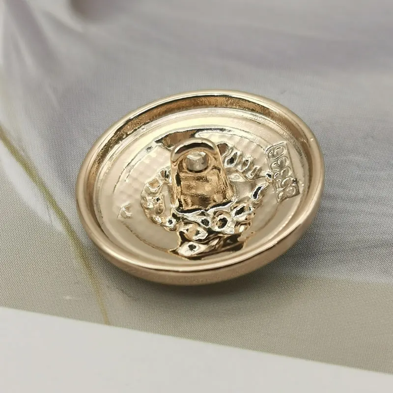 10pcs 15/20/25mm Gold Luxury Metal Buttons For Clothing Sewing Button Accessories Decorative Wholesale DIY Crafts Supplies New