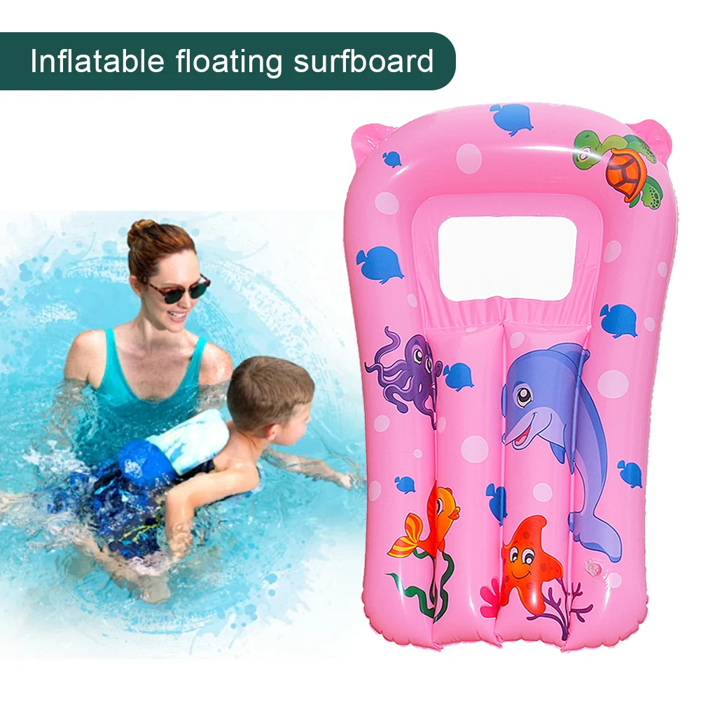 Kids Floating Surfboard Children Water Recliner PVC Inflatable Floating Row Thickened Swimming Mattress Leakproof for Pool Party