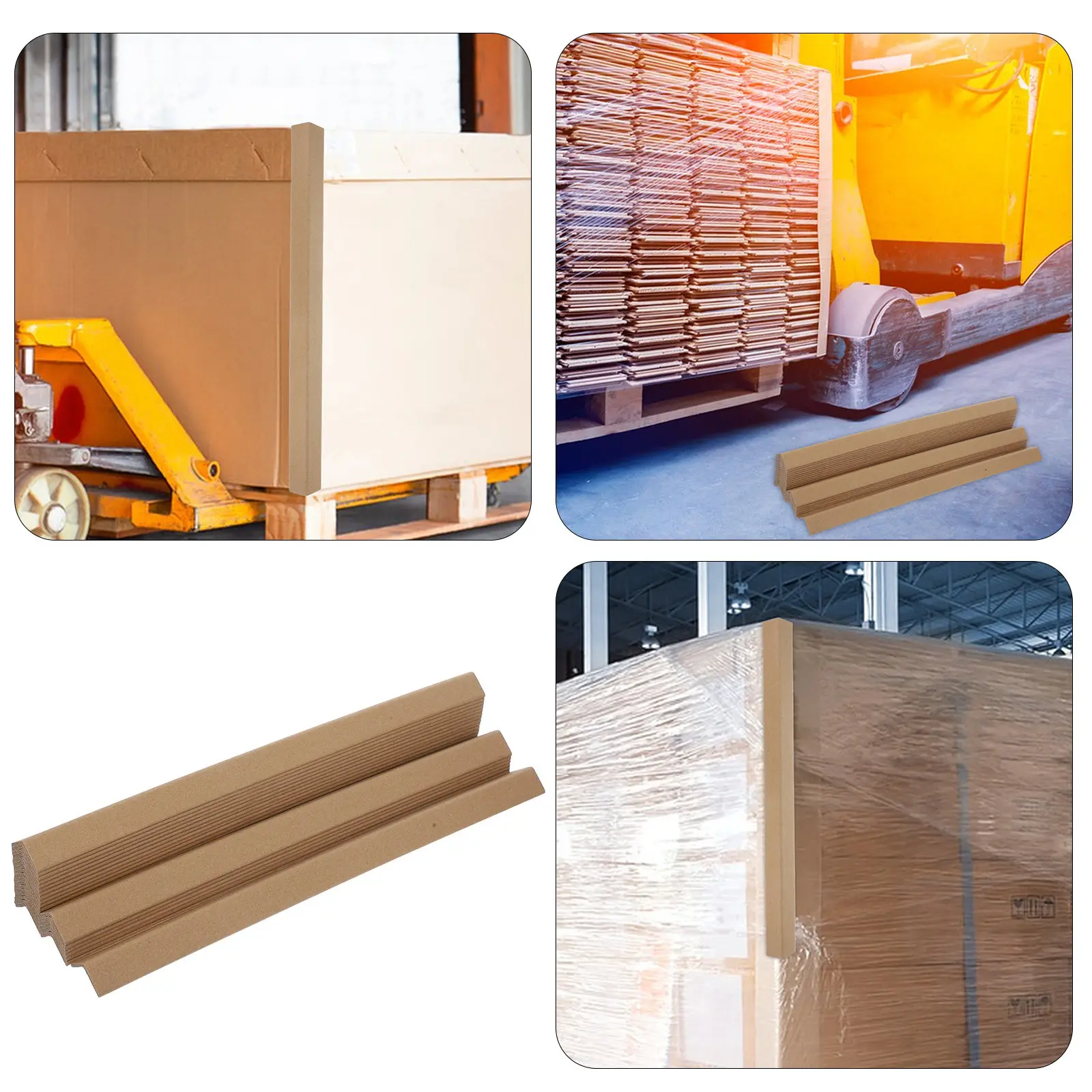 

24Pcs Secure Frame Corner Protectors Thickened L-Shaped Paper Edge Protectors for Cargo Loads Shipping Box Packaging Corner