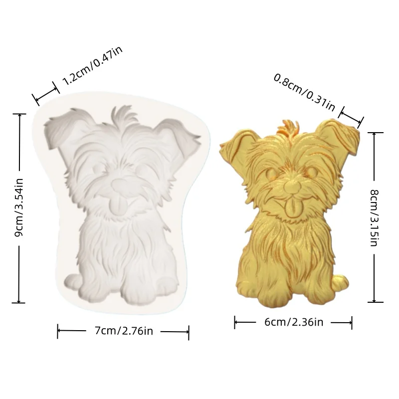 Cartoon Puppy Fondant Chocolate Silicone Mold for Easy Creation of Cute Dessert Decorations