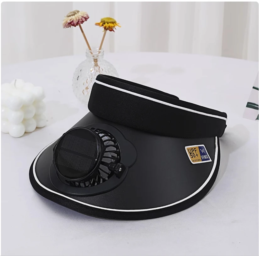 

Шляпа с вентилятором на солнечной энергии для зарядки, солнцезащитного козырька, мужского отдыха, улицы, корейской версии, женская пустая цилиндр с защитой от ультрафиолета