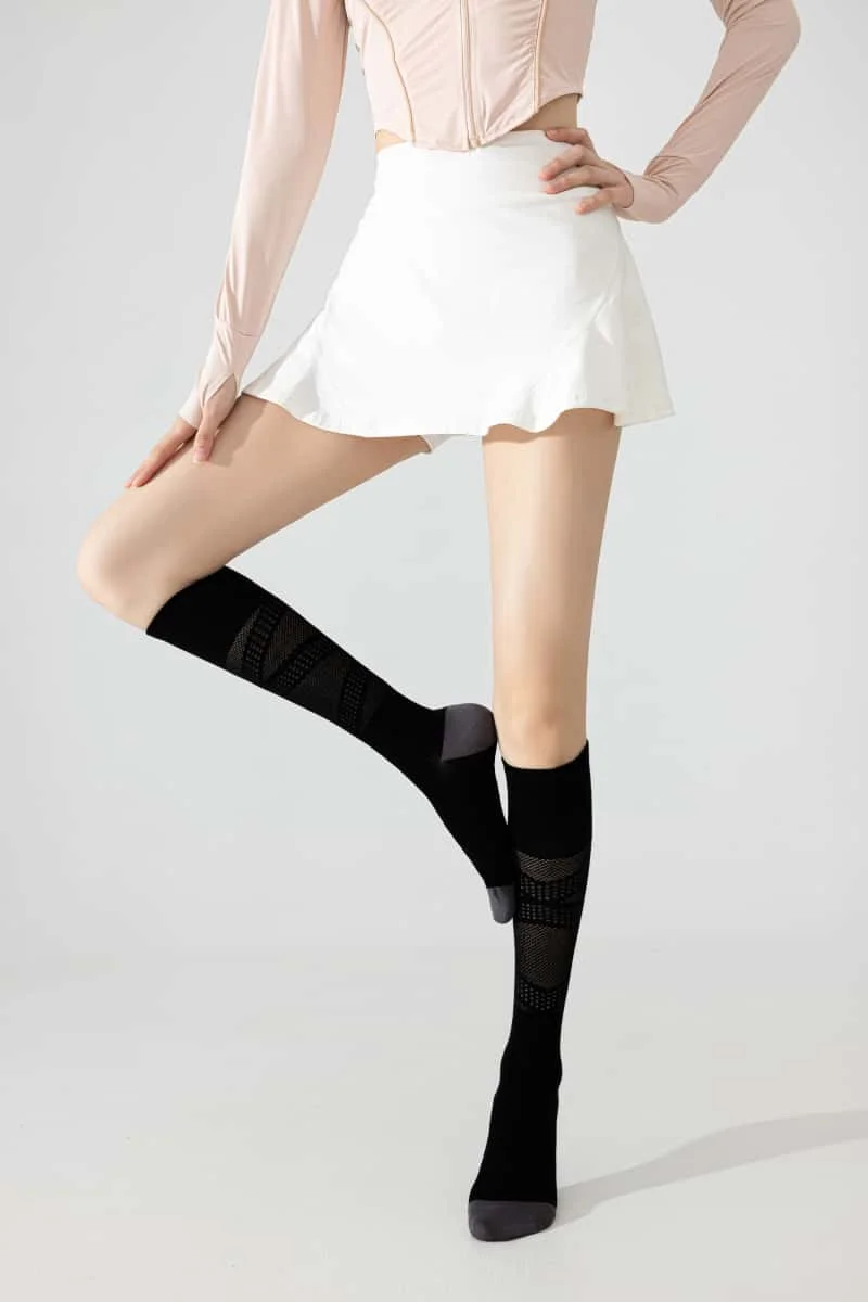 

American Retro Fitness Sports Calf Socks for Women, Thin Style for Spring and Summer