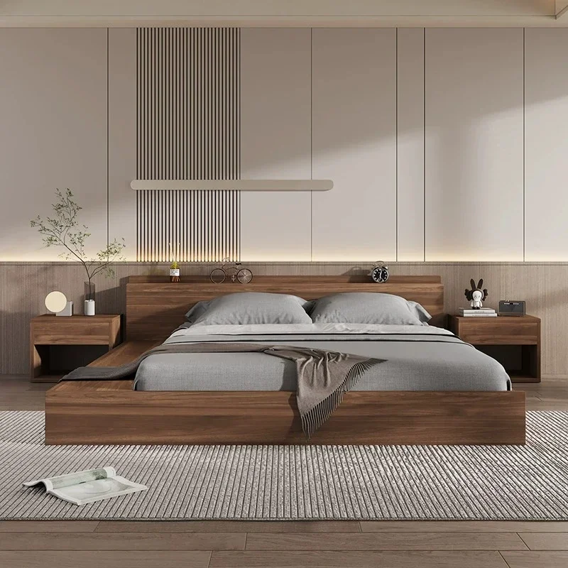 Japanese Loft Kids Bedroom Beds 180x200 Queen Storage Unique Italian Adults Bedroom Beds Luxury Tatami Platform Home Furniture