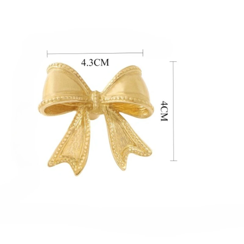 Retro Bow Tie Brass Handle Wardrobe Drawer Gold Cabinet Pulls Copper Handles for Furniture Cupboard Handles Home Decor