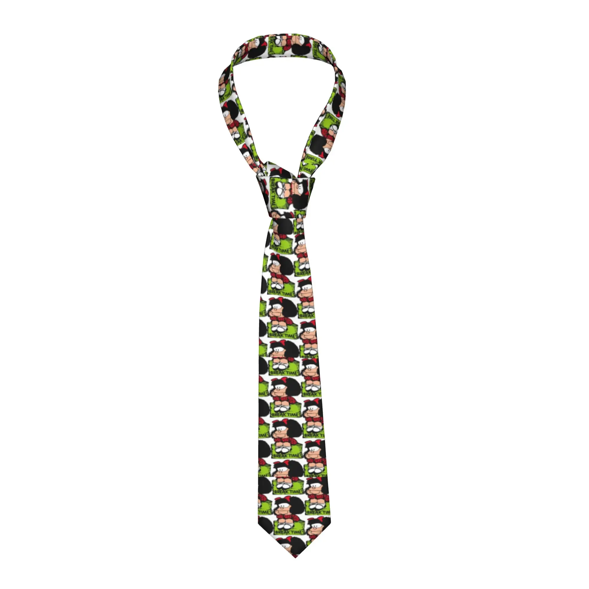 Mafaldas Break Time Sitting Relaxing Neckties 8 cm  Neck Ties Slim Wide Shirt Accessories Gravatas Wedding Business