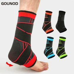 1PC 3D Pressurized Bandage Ankle Support Wrist Sports Gym Badminton Ankle Brace Protector Foot Strap Sleeves Belt Elastic