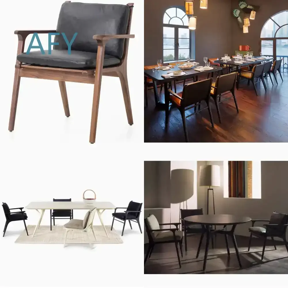 Nordischer Minimalistischer Japanischer Designer-Sessel für Wohnzimmer Sofa-Stuhl für Moderne Heimdekoration Massivholzrahmen Kunstleder