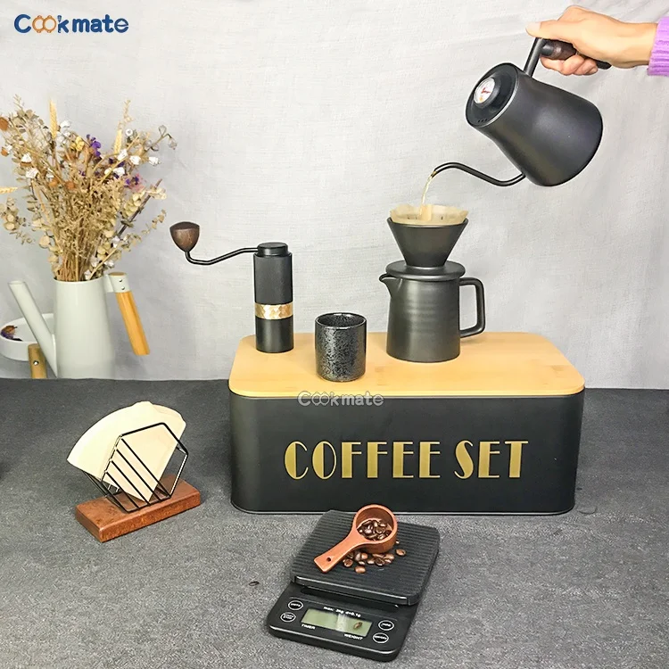 Manual Stainless Steel Filter Drip Brew Coffee Insulated Coffee Grounds- Portable Pour Over Coffee Dripper Set