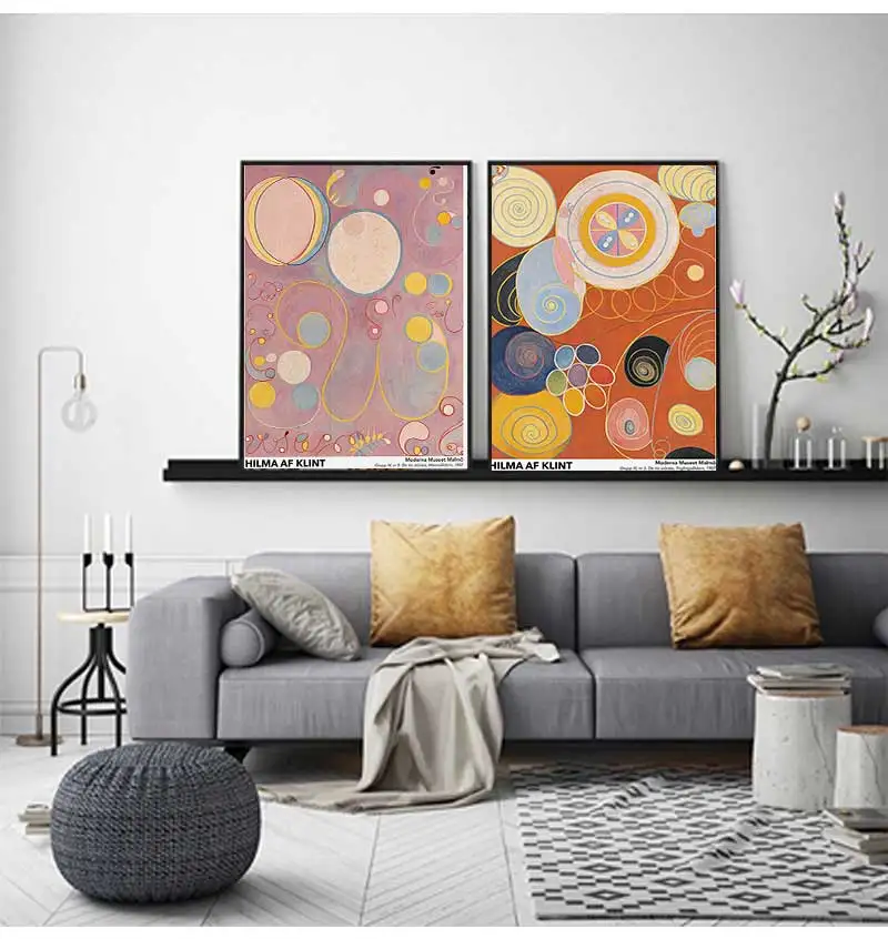 Hilma Af Klint The Dove Geometric Abstract Minimalist Mid Century Art Poster Canvas Painting Wall Prints Picture Room Home Decor