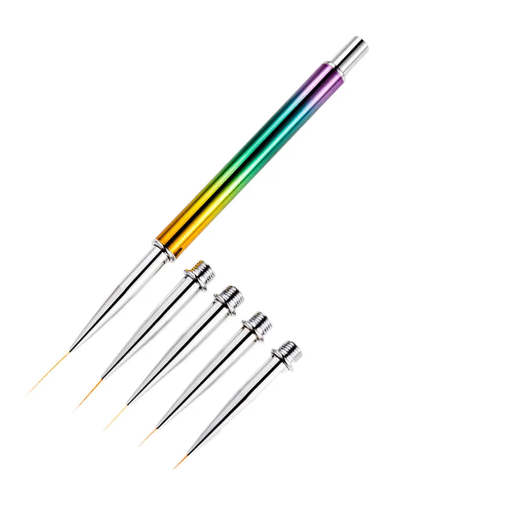 

1Set Nail Art Liner Pen Set with Replaceable Tips Fine Striping Precision for Professional Manicure Design Multi Functional Nail