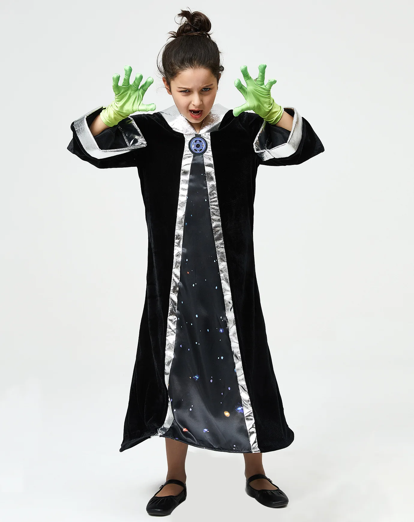 

Anime ET Xenomorph Cosplay Costume Evil Witch Horror Scary Mask Suit Green Anime Alien Lord Party Carnival Festival