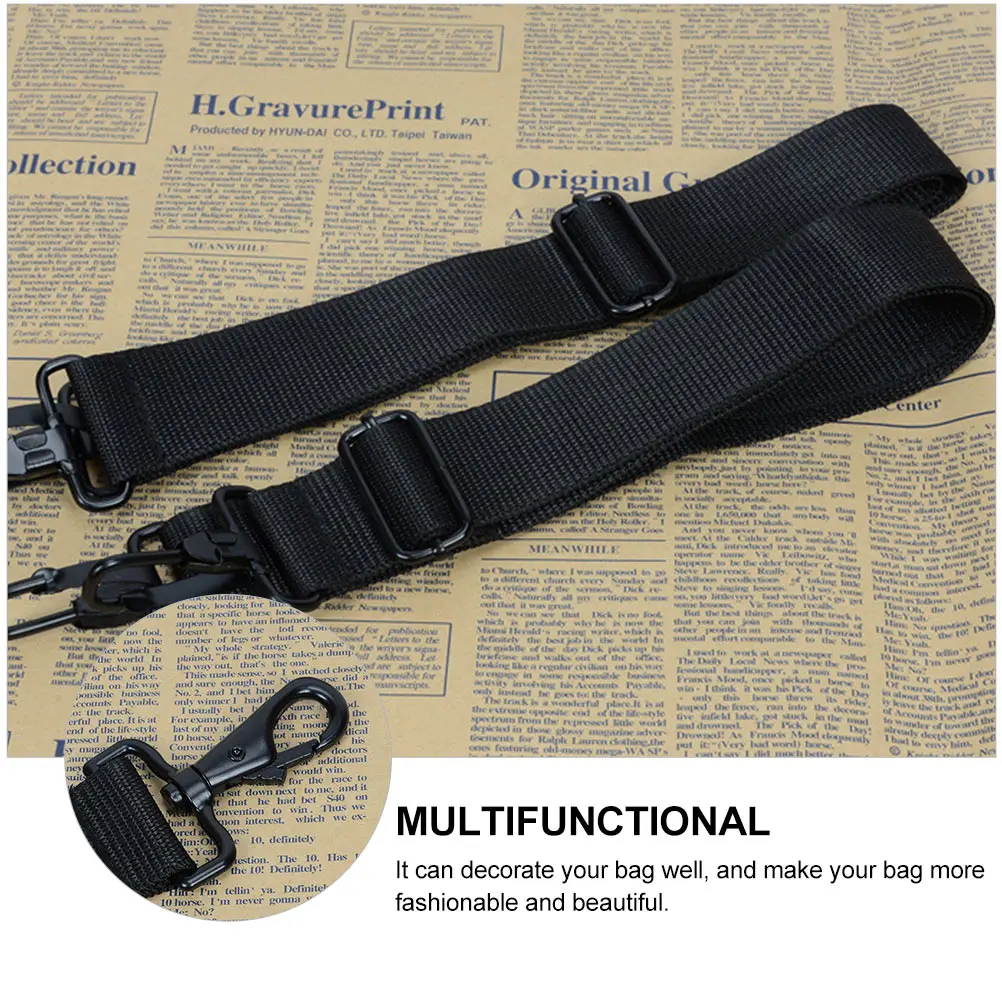 2Pcs Professional Instrument Case Straps Shoulder Straps Shoulder Belts Pipa Drum Clarinet Saxophone Case Shoulder Strap (Black)