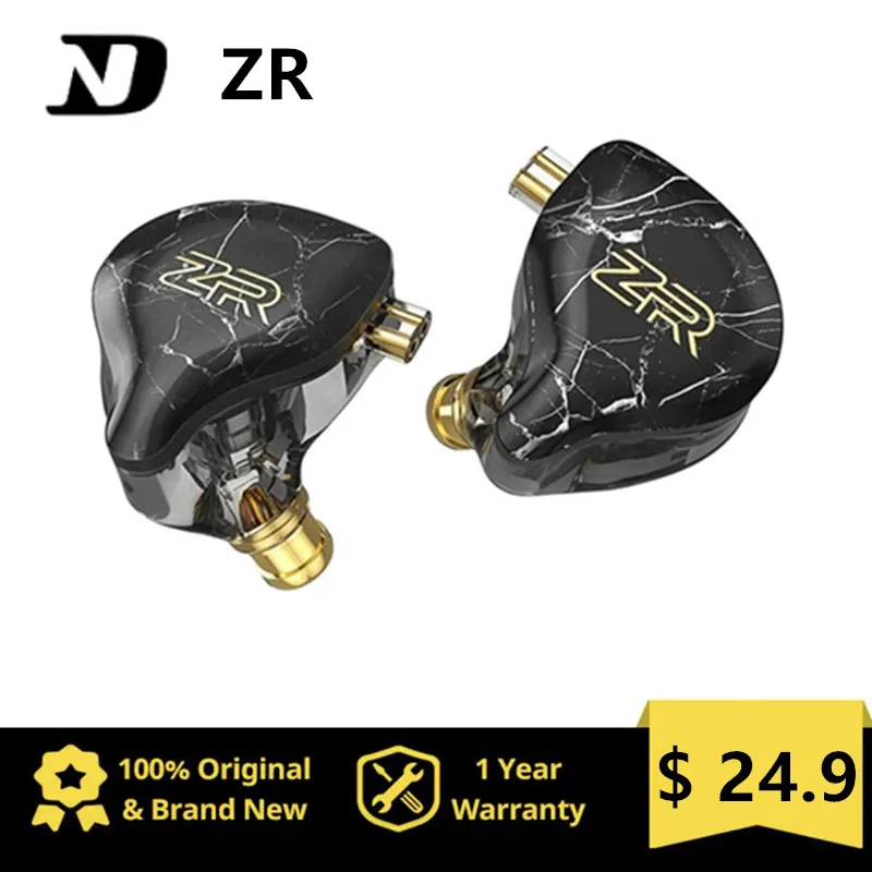 ND ZR 10MM Diamond Diaphragm HIFI In-ear Earphone Fever-grade High-quality Four-strand Braided Silver-plated Wire