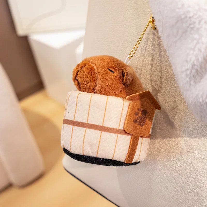 15/25 Cm Soak Capybara Knuffel Hanger Leuke Capibara Kawaii Knuffeldier Kapibala Verjaardag Reizen Geschenken Tas decor