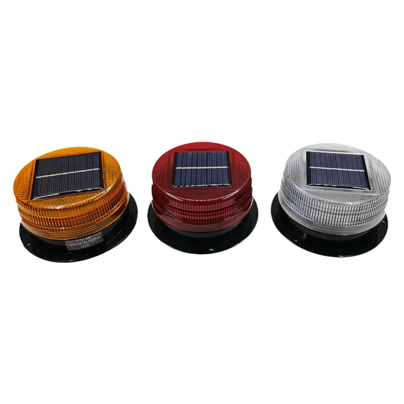 Solar Power 8 LED Magnetic Warning Light for Car Truck Vehicle Strobe Beacon Amber Police Lamp Emergency Signal Automatic Sensor