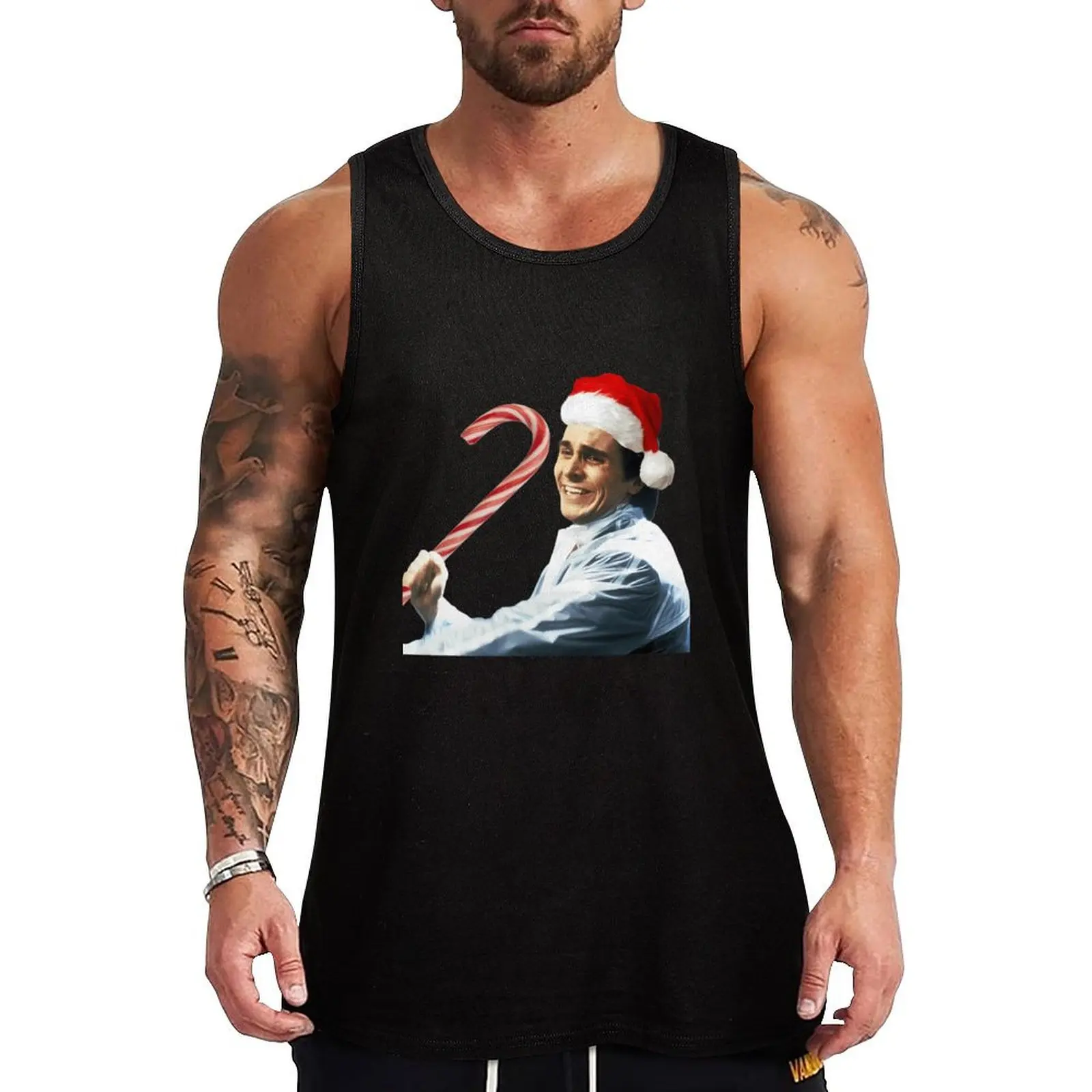 

American Christmas Tank Top bodybuilding t-shirt Sleeveless men T-shirt men