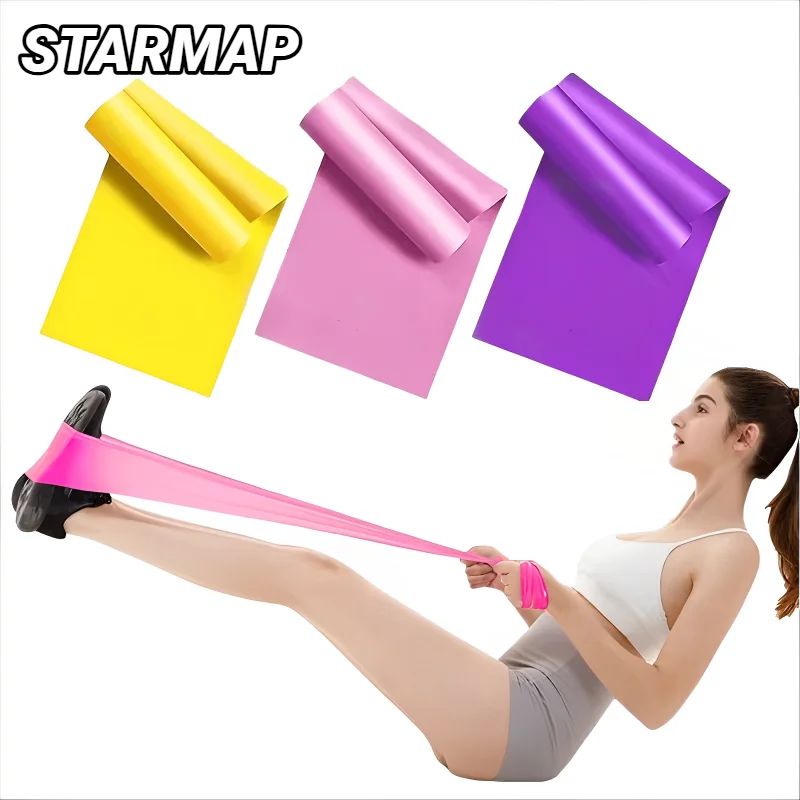 Bandes de résistance portables pour yoga et Pilates, longues bandes d'entraînement pour la physiothérapie, exercices élastiques de renforcement du bas du corps à domicile