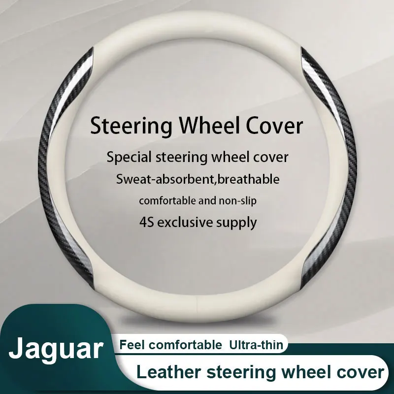 New car leather steering wheel cover For Jaguar XFL F-TYPE F-PACE XE XF XJL E-PACE Car Accessories