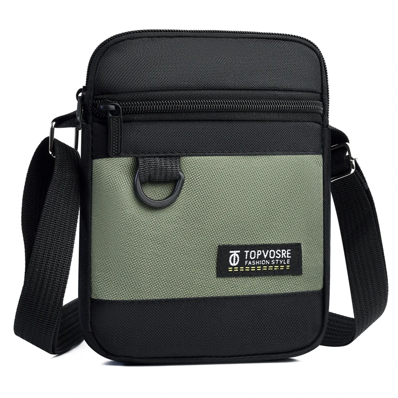 New Men's Oxford Cloth Crossbody Bag Single Layer Casual Shoulder Bag Mobile Phone Bag  Small Bag Soft Handle Korean Style