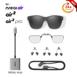 XREAL Hub,Nose Pad,Eyeglasses Hood,Hood Myopia Frame,Data Cable for XREAL Air / Air 2 / Air 2 Pro Smart AR Glasses Accessories