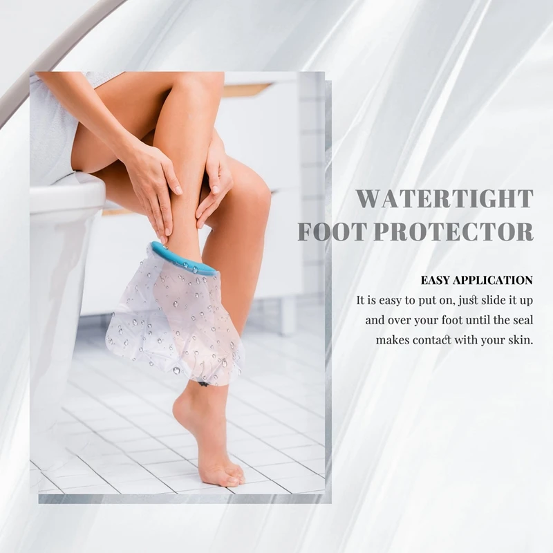 Watertight Foot Protector Bathing Waterproof Cover Shower Foot Rest Cast Covers for Shower Leg