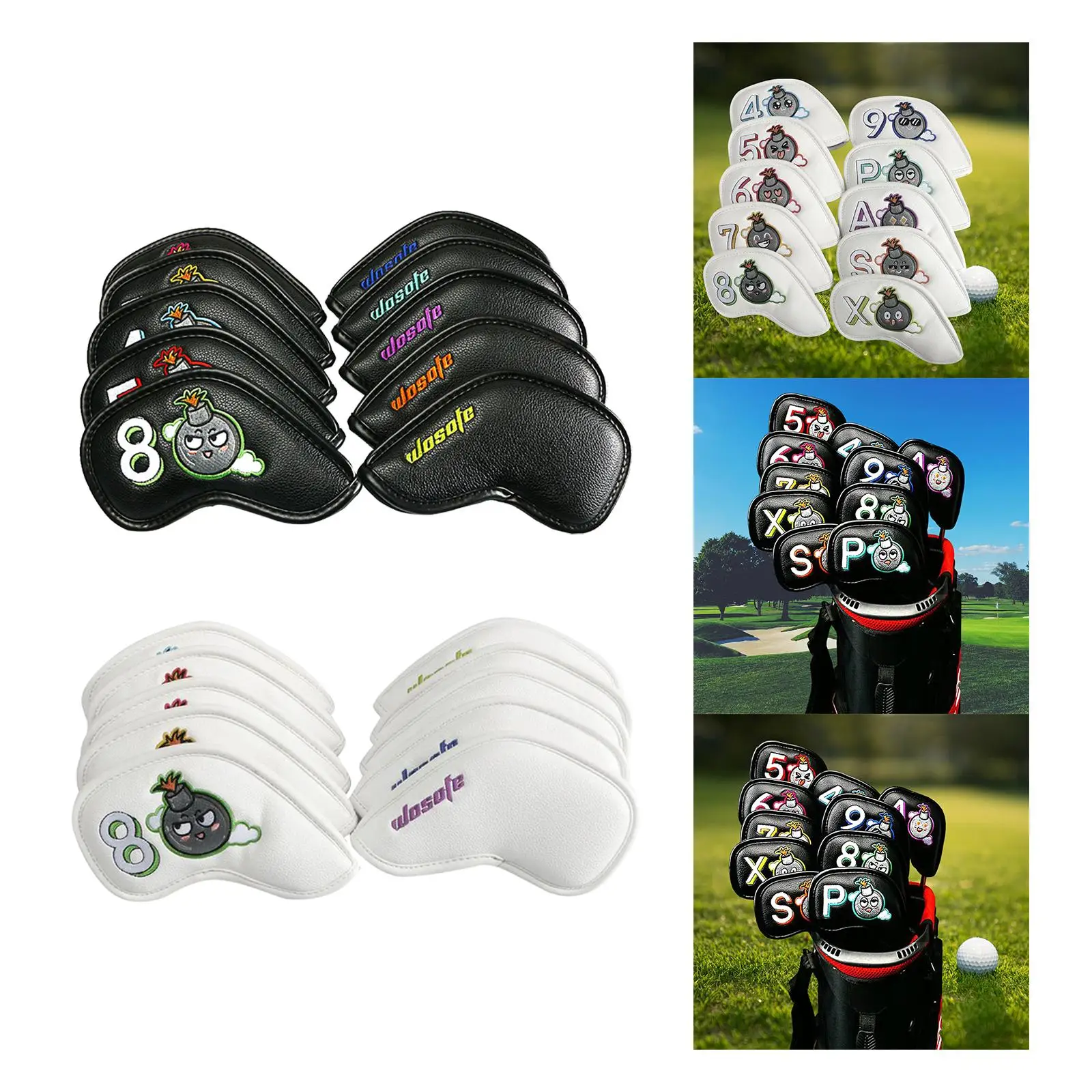 

Golf Iron Headcover Training Equipment Outdoor Sports -9, P, S, A, X Men Gift