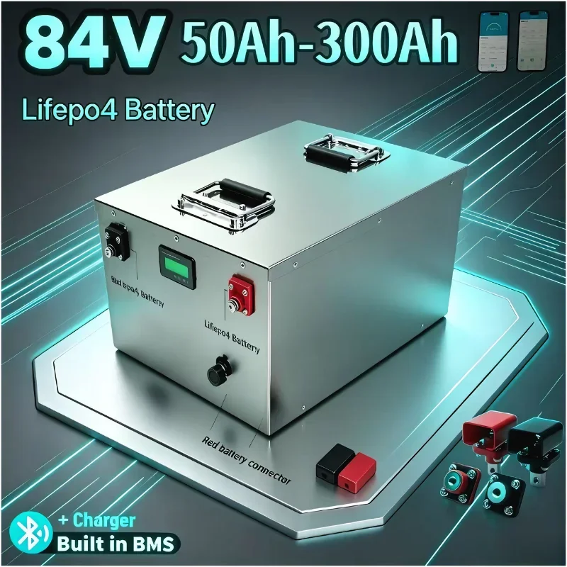 

Premium 84V LiFePO4 Power Battery, available in 50Ah to 300Ah multiple capacities. Features steady voltage output, ultra long se