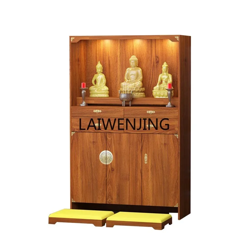 

LYN new Chinese Buddhist niche vertical cabinet household Guanyin worship platform double-layer shrine