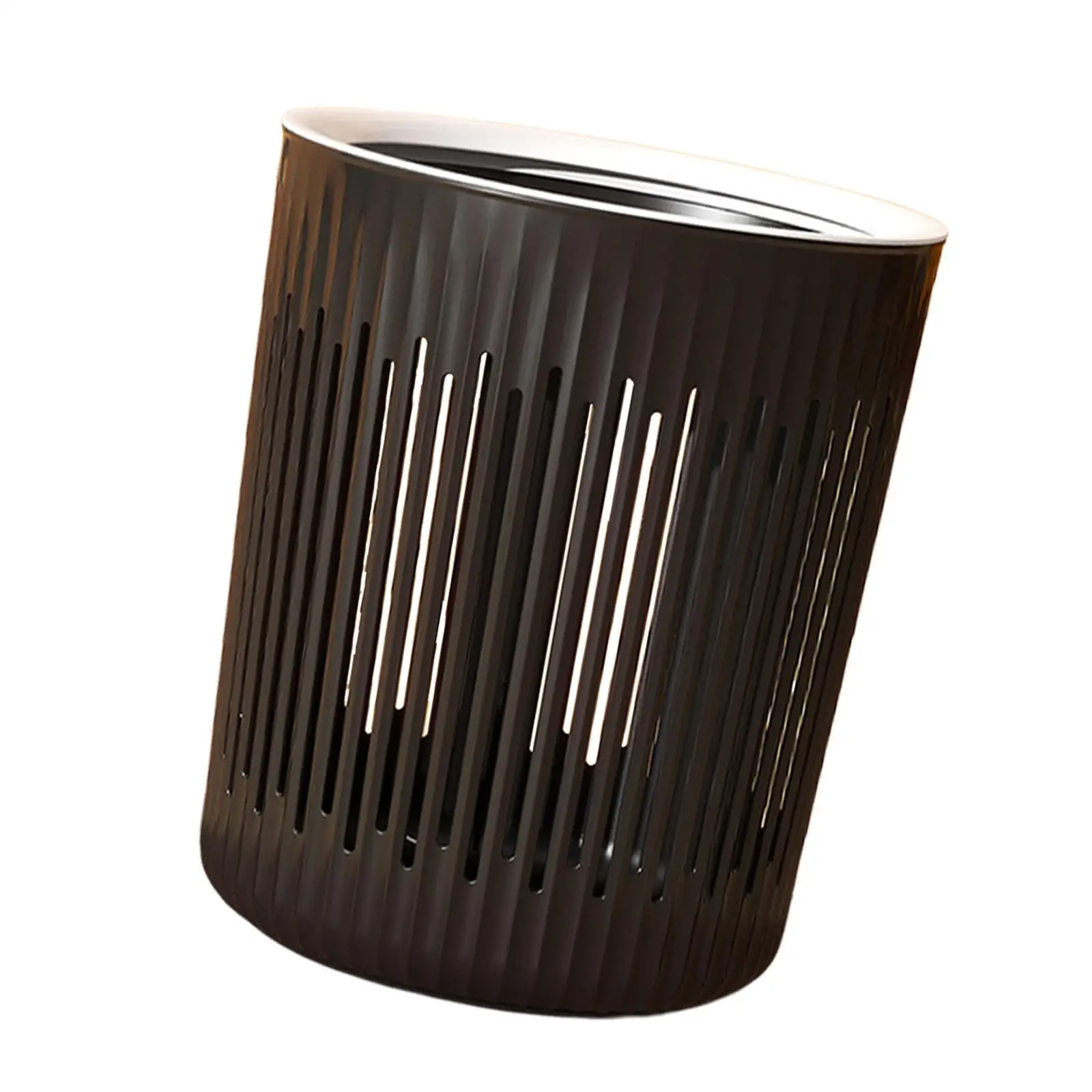 Trash Can Round Waste Basket Simple and Modern Design Durable for Laundry Room, Kitchens, Kids Rooms Household Trash Bin