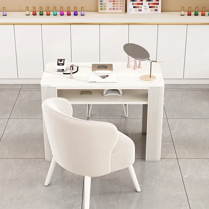 #Nordic Aesthetic Nail Table Simple Design Multifunctional Premium Nail Desk Trendy Beauty Table Manucure Furniture