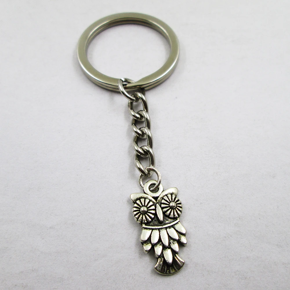 3pcs/lot Bird Beads owl  11x20mm charm keyring best frined,birthday  present ,pendant keychain