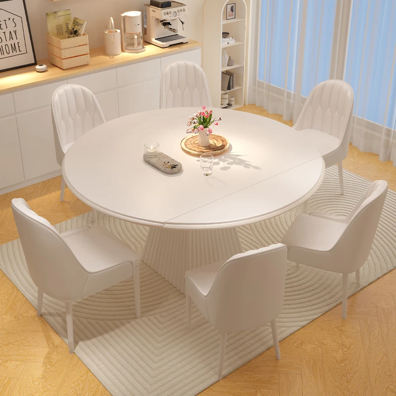 

Unique Party Dining Table Waterproof Designer Nordic Luxury Dining Table Set Round Modern Tavolo Da Pranzo House Accessories