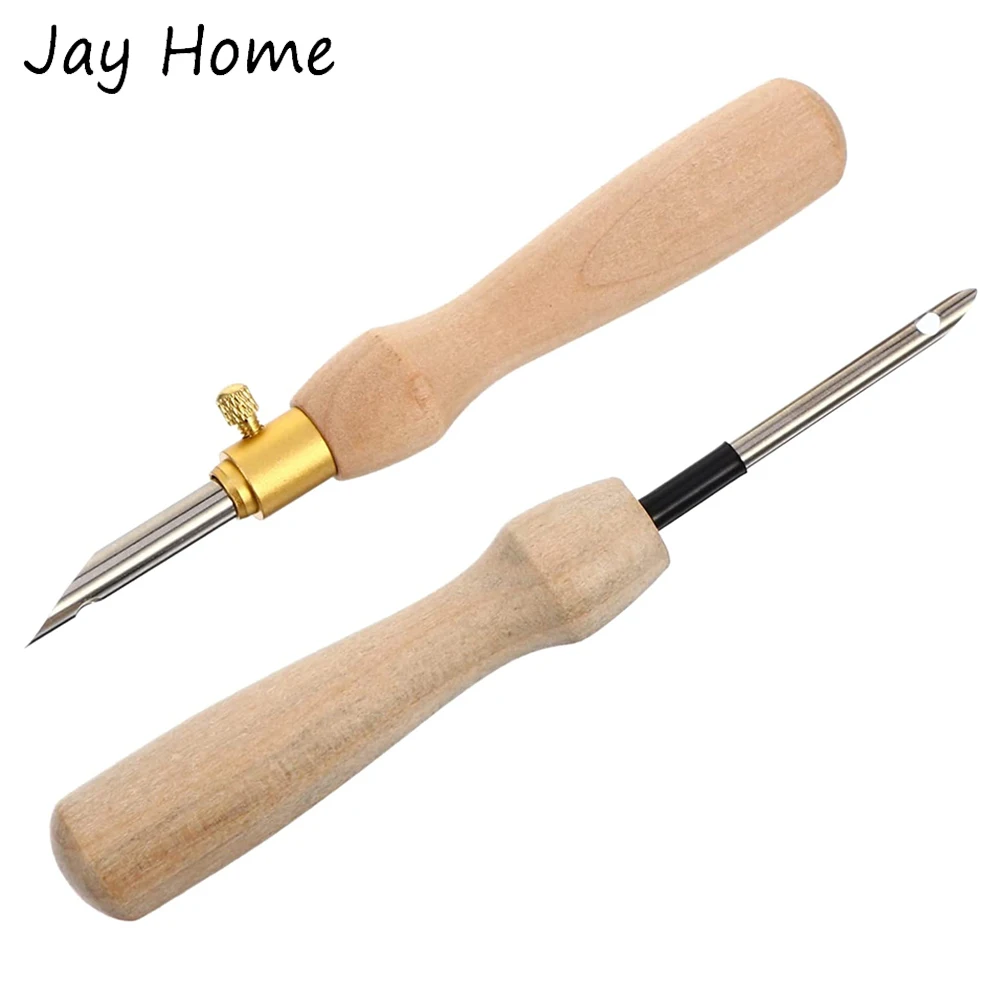 

2PCS Wooden Handle Punch Needles Tool Kits Rug Embroidery Pens for Embroidery Floss Craft Applique Embellishment Beginners