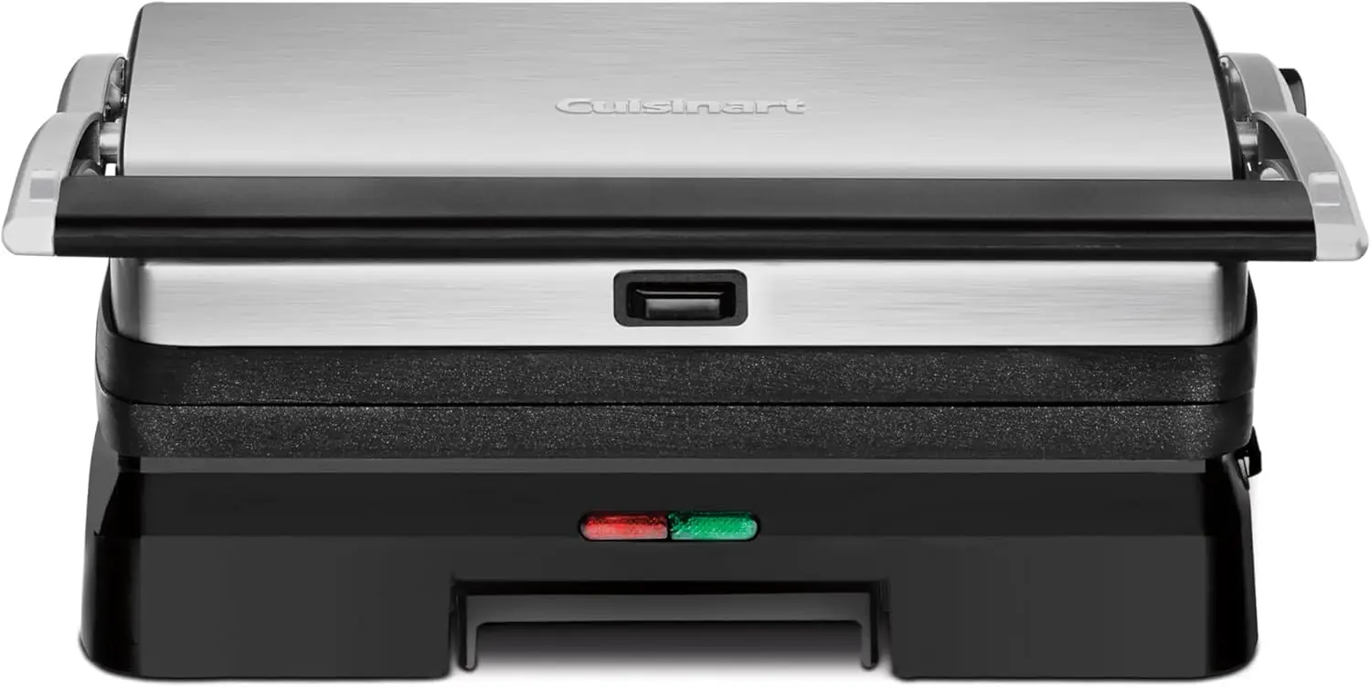 

Versatile Electric Grill & Panini Press with Removable Plates, Adjustable Cover