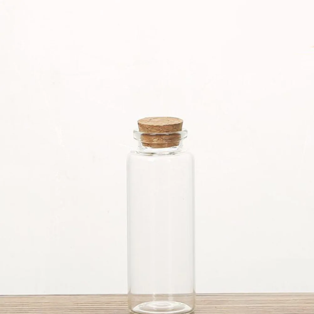

20Pcs Glass Bottles Mini Wish Bottle Cork Portable Storage Jars Decoration Gift 30x80mm Transparent Glass Wish Jars