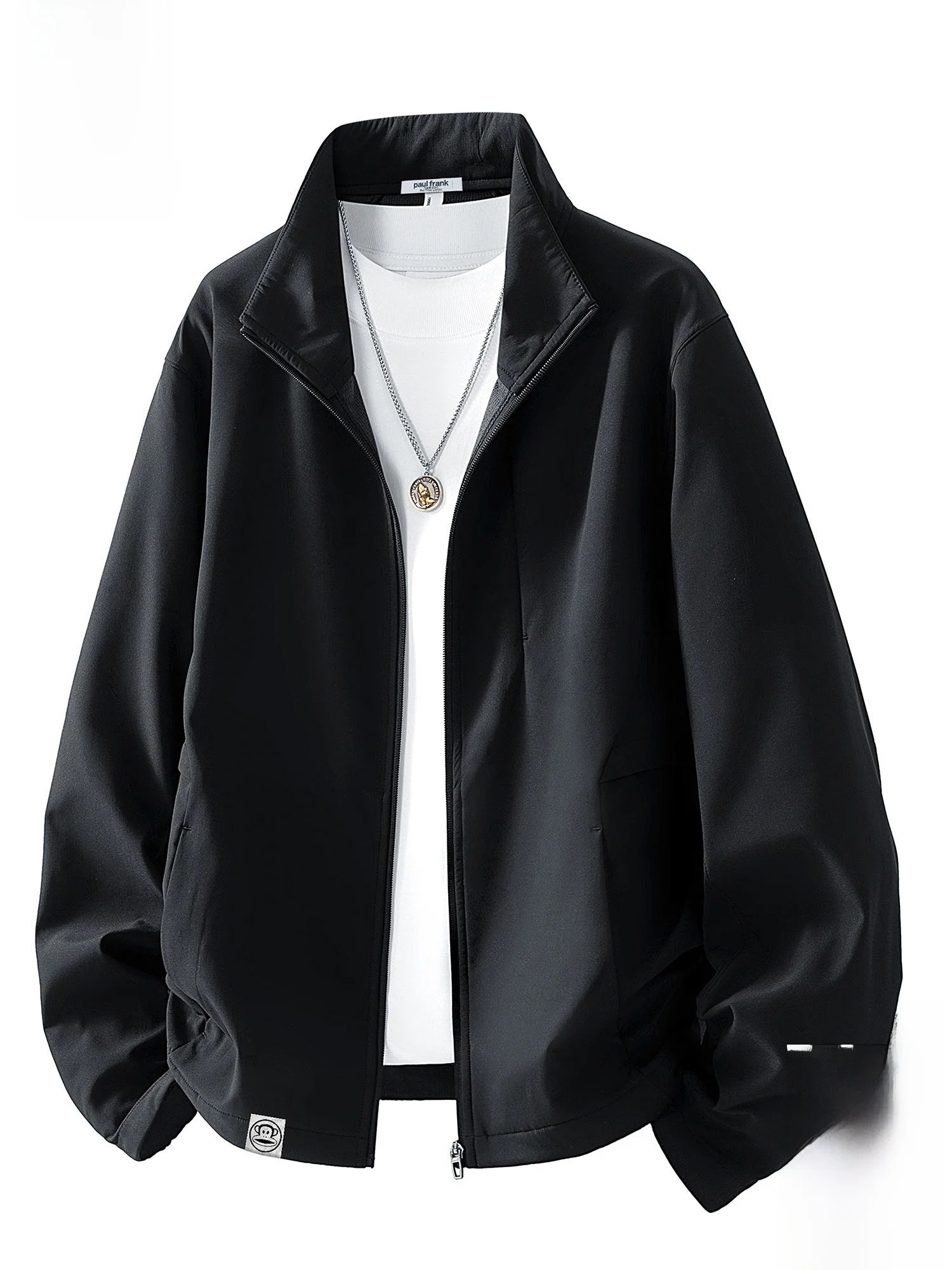 

Мужская куртка Paul Frank для активного отдыха с воротником-стойкой, новая весенняя коллекция, свободный крой, повседневная верхняя одежда из полиэстера, с длинными рукавами, на молнии